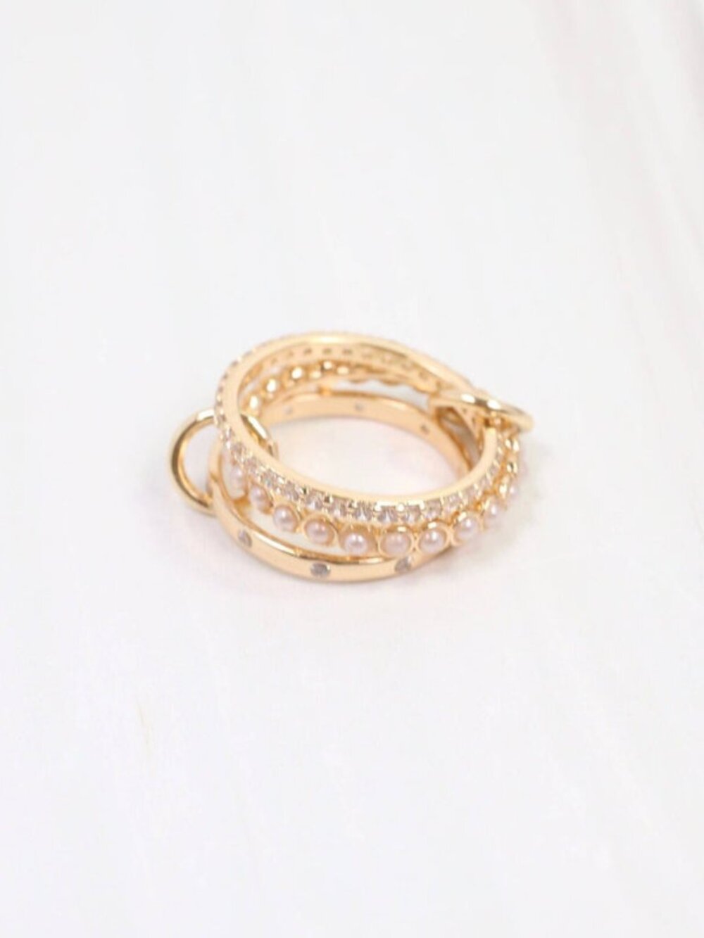 Caroline Hill WR Gold Caldwell Interlocking CZ Ring